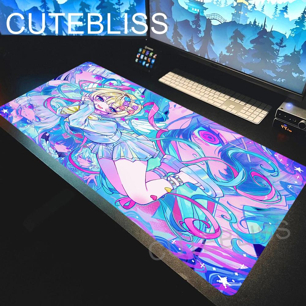 Kawaii Girl Angel Needy Streamer Overload Mouse Pad NonSlip Rubber Base Soft Cloth Desk Mat Office Computer Stitched Mousepad