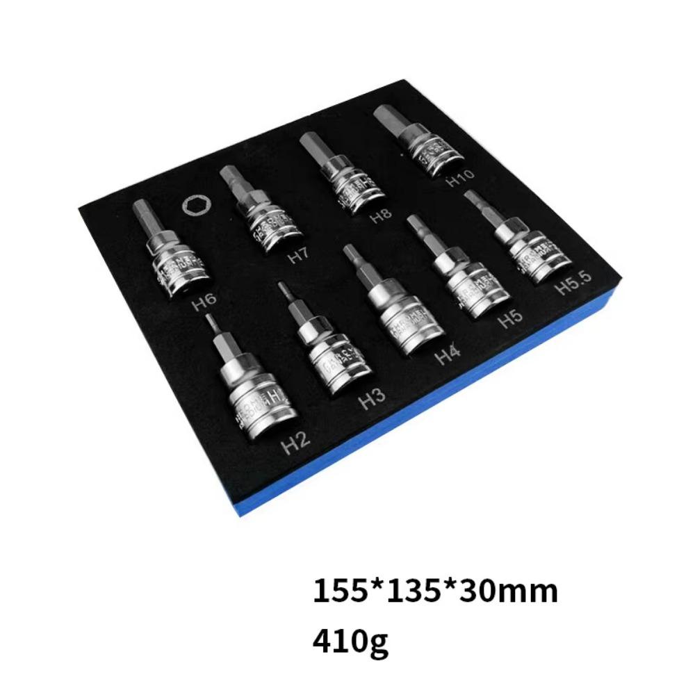 9/10Pcs Hex Bit Socket Set Sturdy Allen Key Sockets Professional 3/8inch Drive Drill Metric Tools Kit Durable Impact Socket Set