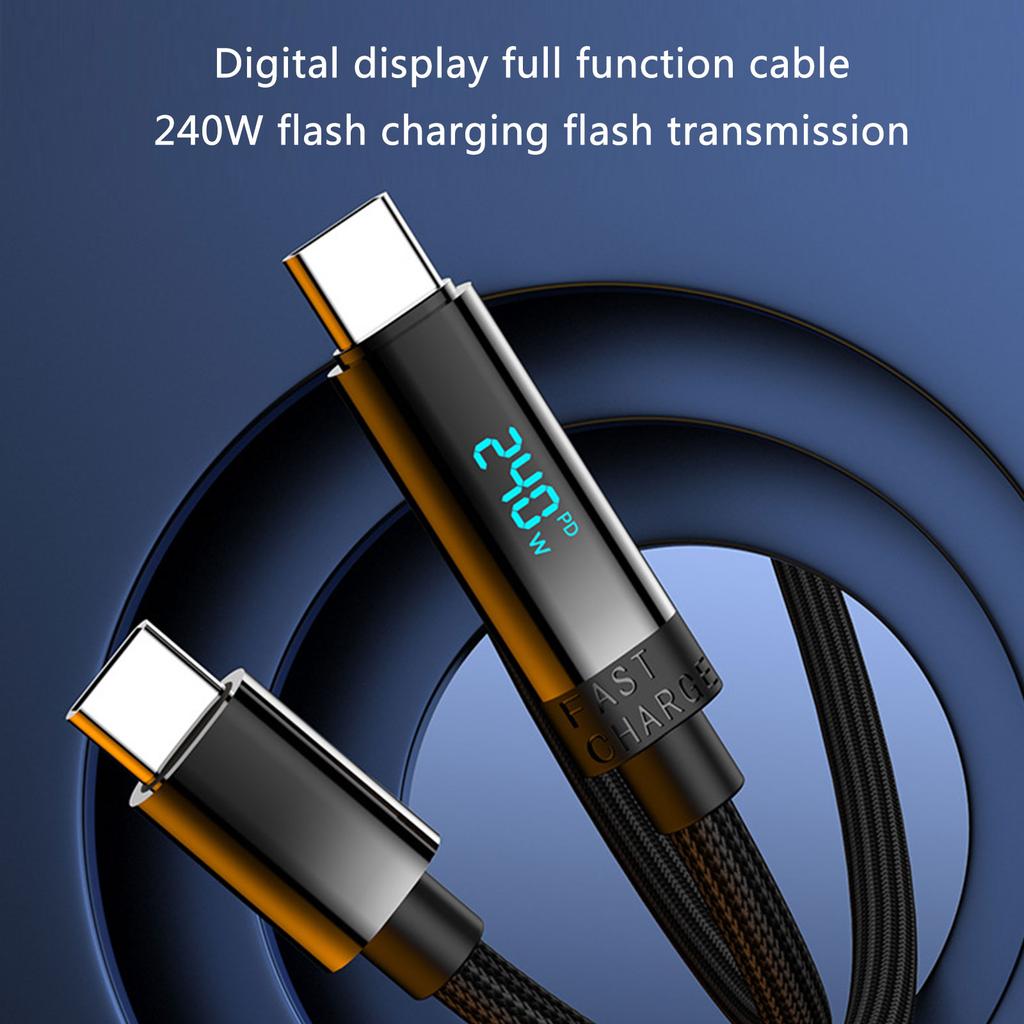 Fast Speed USB C To USB C Charging Cable 48V 5A 240W Type C Power Delivery Wire for Smartphones Tablets Laptops