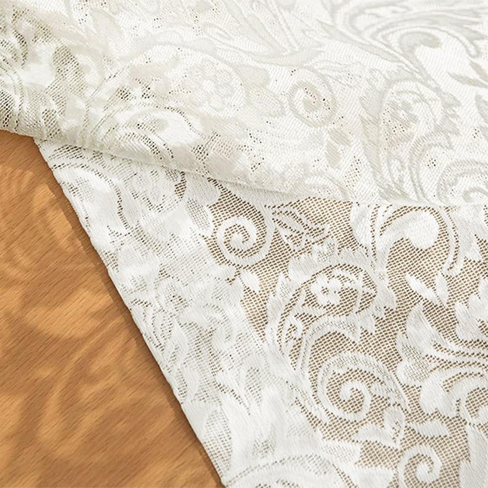 Rustic Style Florals Embroidery Lace Table Cover Rectangular Universal French Tablecloth Decorative Table Linens Afternoon Tea