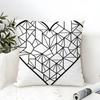 Geometric Heart Decor Pillow Case linen pillow case sofa home decor cushion cover cushion cove