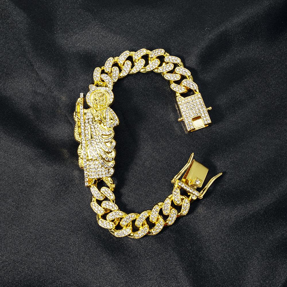 Hip Hop Hipster Diamond Bracelet Cuban Chain Full Diamond Chain Jewelry