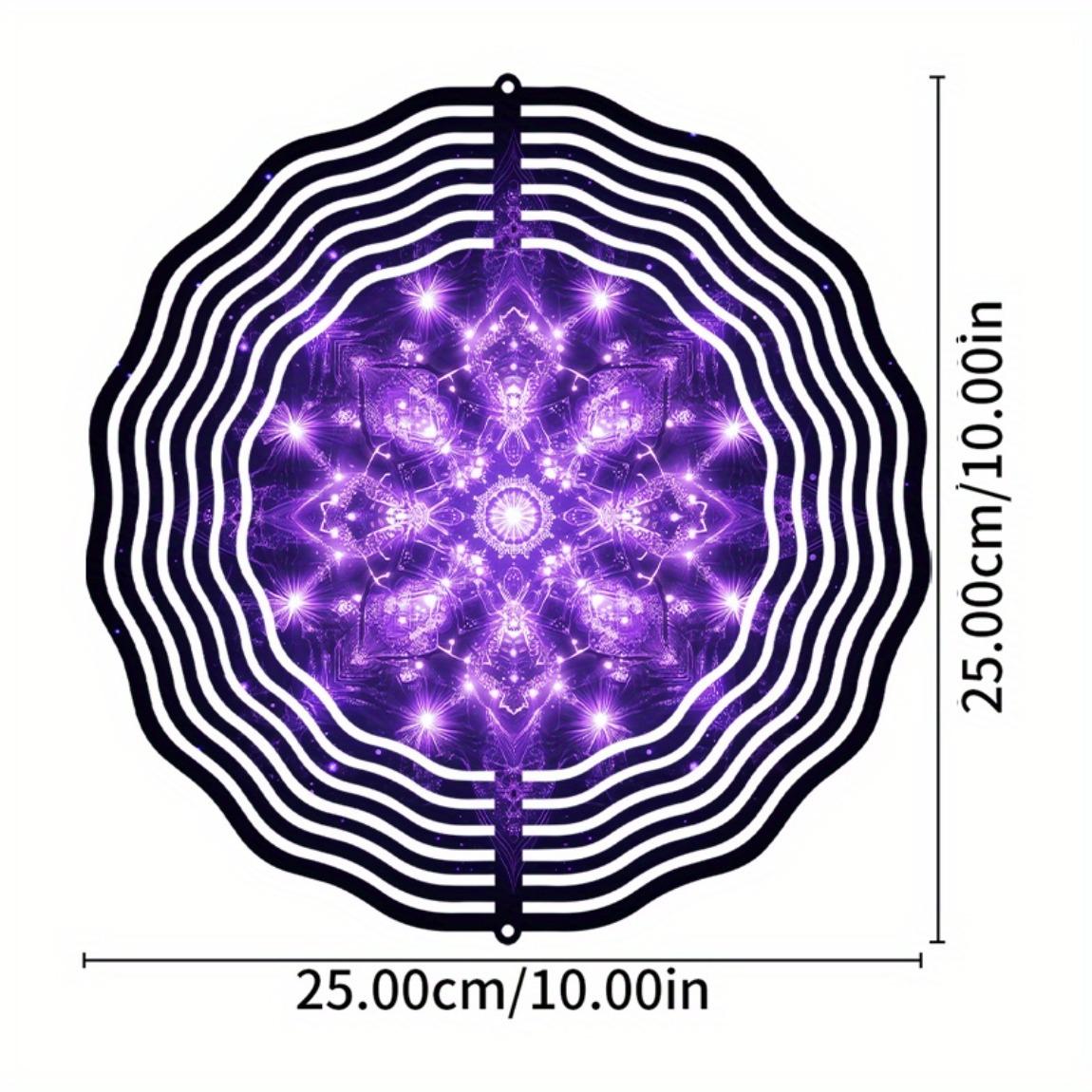 

10-дюймовый ветряк-снежинка, подвесной декор, вращающийся на 360 градусов крюк, элегантная музыка ветра для сада, балкона, весны, лета 10 /25cm
