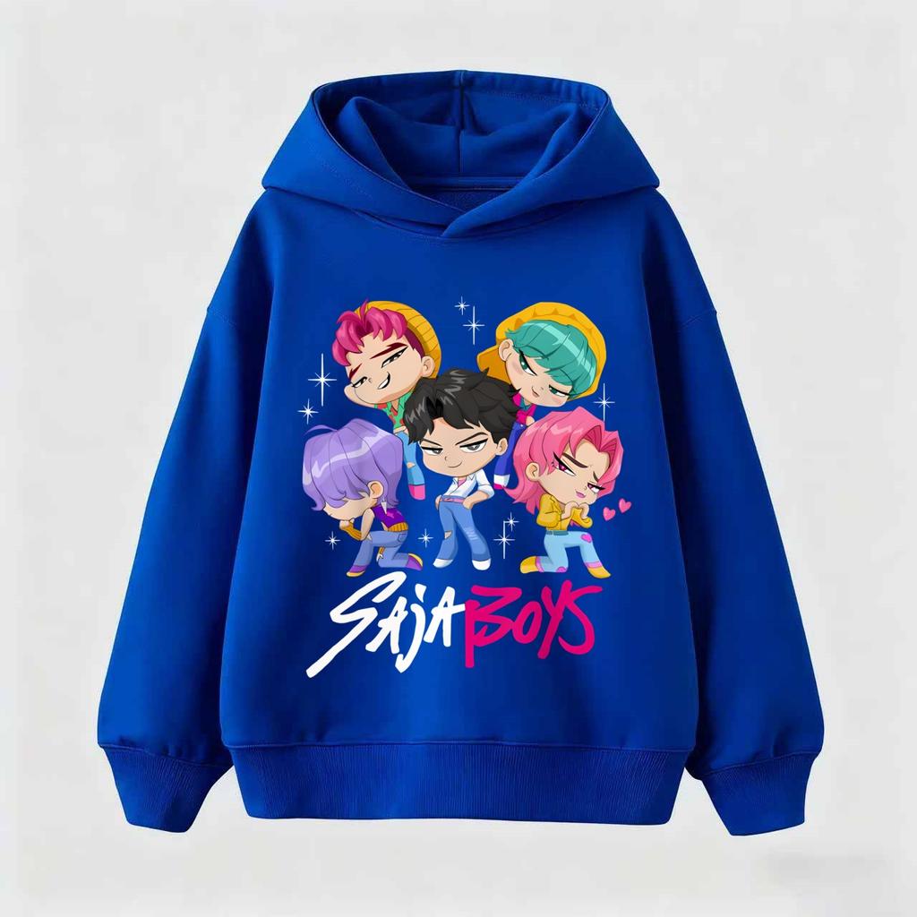 KPop Demon Hunter Rumi Derpy Cartoon Girls Boy Hooded Sweatshirt Warm Children's Korean Wave Fashion Casual Tops Clothing
