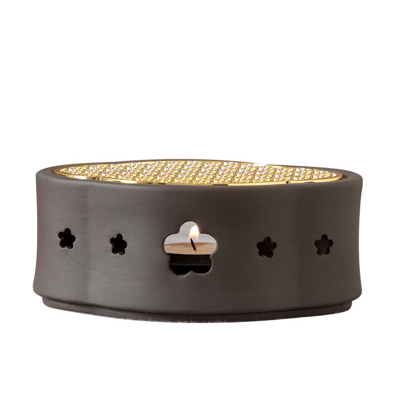 Haitang-Shaped Alloy Candle Heating Base for Ceramic Teapot