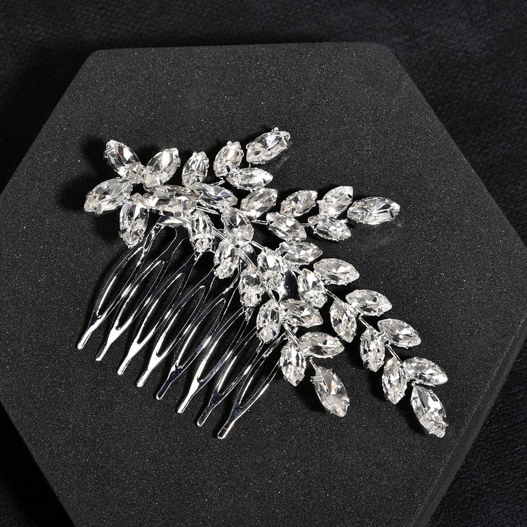 Glittering Hair Combs Clips Hair Fork Luxurious Messy Bun Maker with Glass Diamond for Banquet Wedding Gown Hair Clips