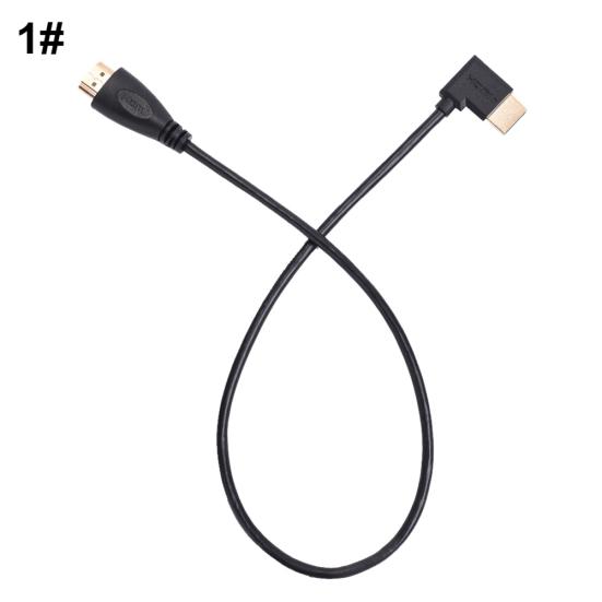 DOONJIEY Right Angle HDMI-compatible Male to Male AV Converter Adapter Cable Cord for HDTV