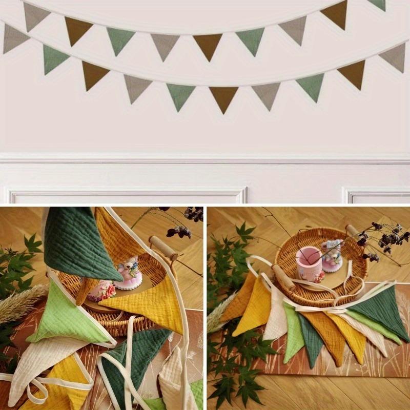 Pennant Banner Flags, Infant and Toddler Room Decoration Pennant, for Nursery Decor Baby Birthday Boho Wedding Shower Party Event (Coloured Banner)