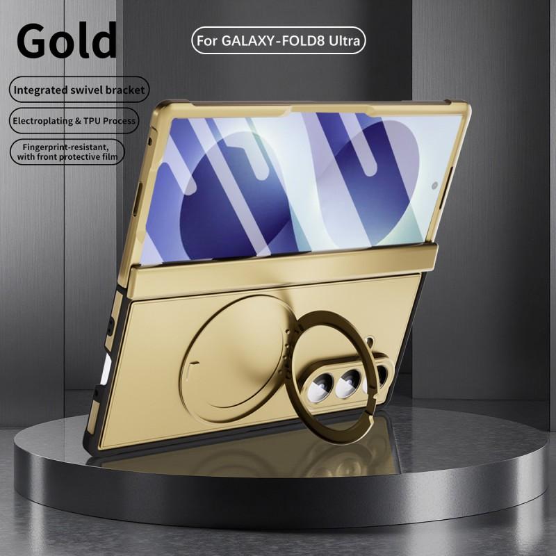 Z Fold8 Ultra Phone Case Foldable Shockproof TPU Electroplating Magnetic Protective Cover