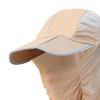 Sun Hat Quick Dry Foldable Sun Protection Fishing Cap Summer Wide Brim Hat for Men Women Outdoor Activities Khaki