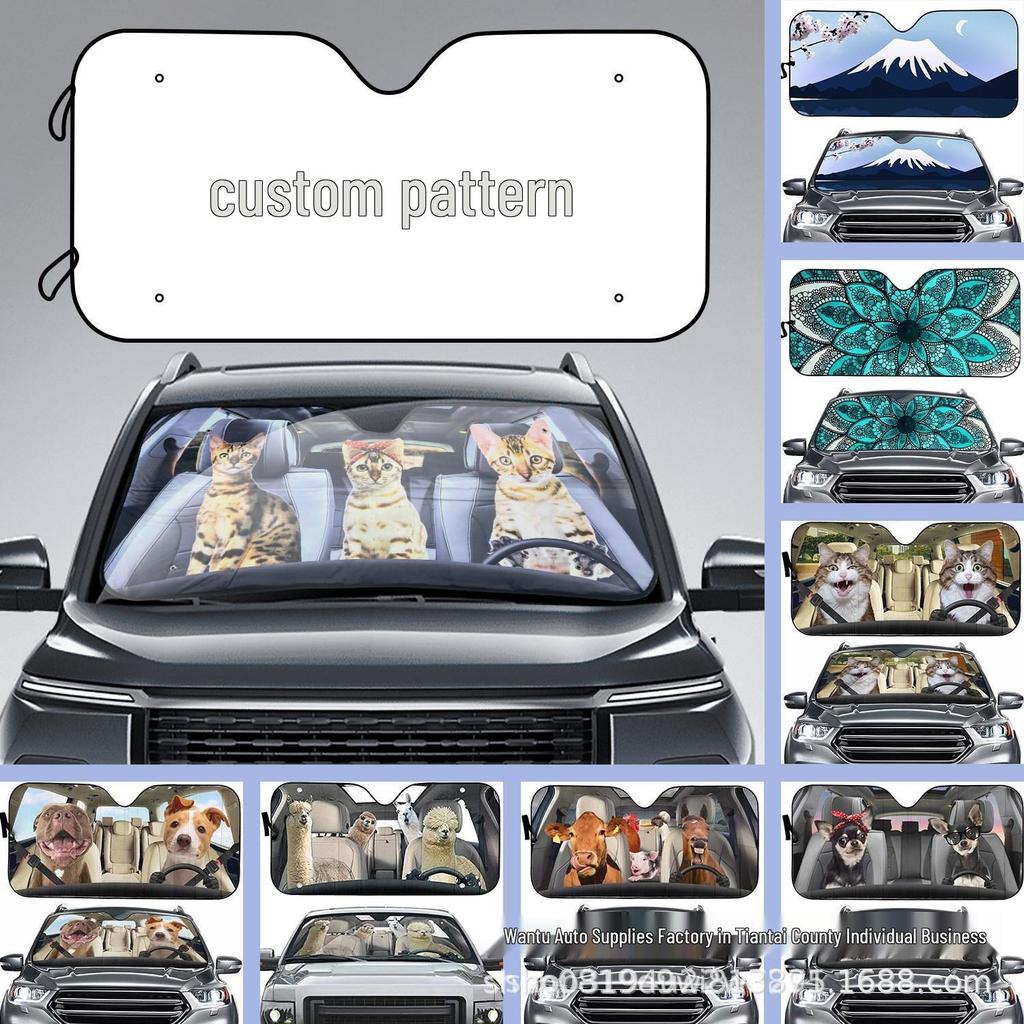 Aluminum Film Windshield Sunshade with Digital Print
