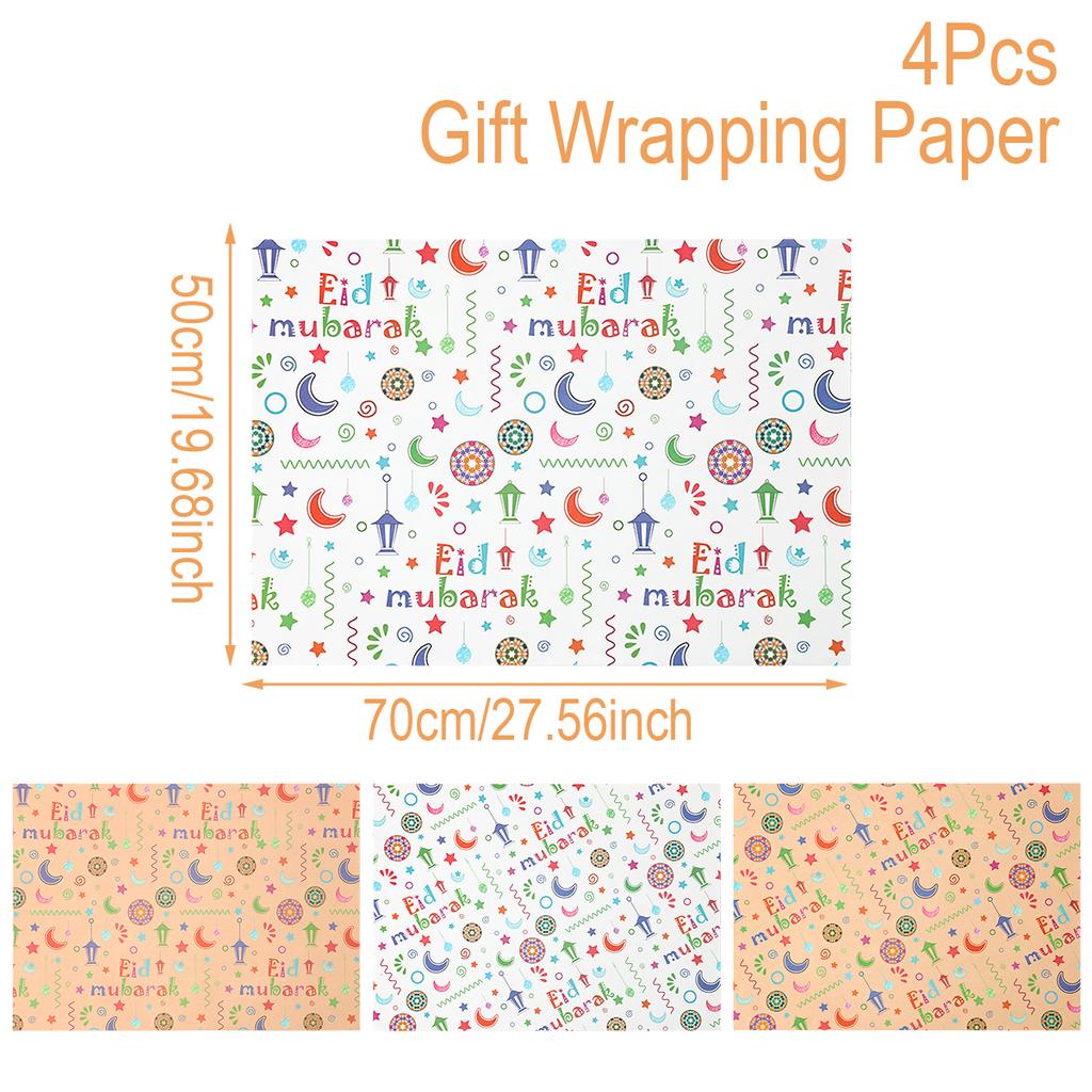 Eid Mubarak Kraft Wrapping Paper Ramadan Kareem Decoration For Home 2025 Ramadan Kareem Islam Muslim Party Eid Al Adha Gifts