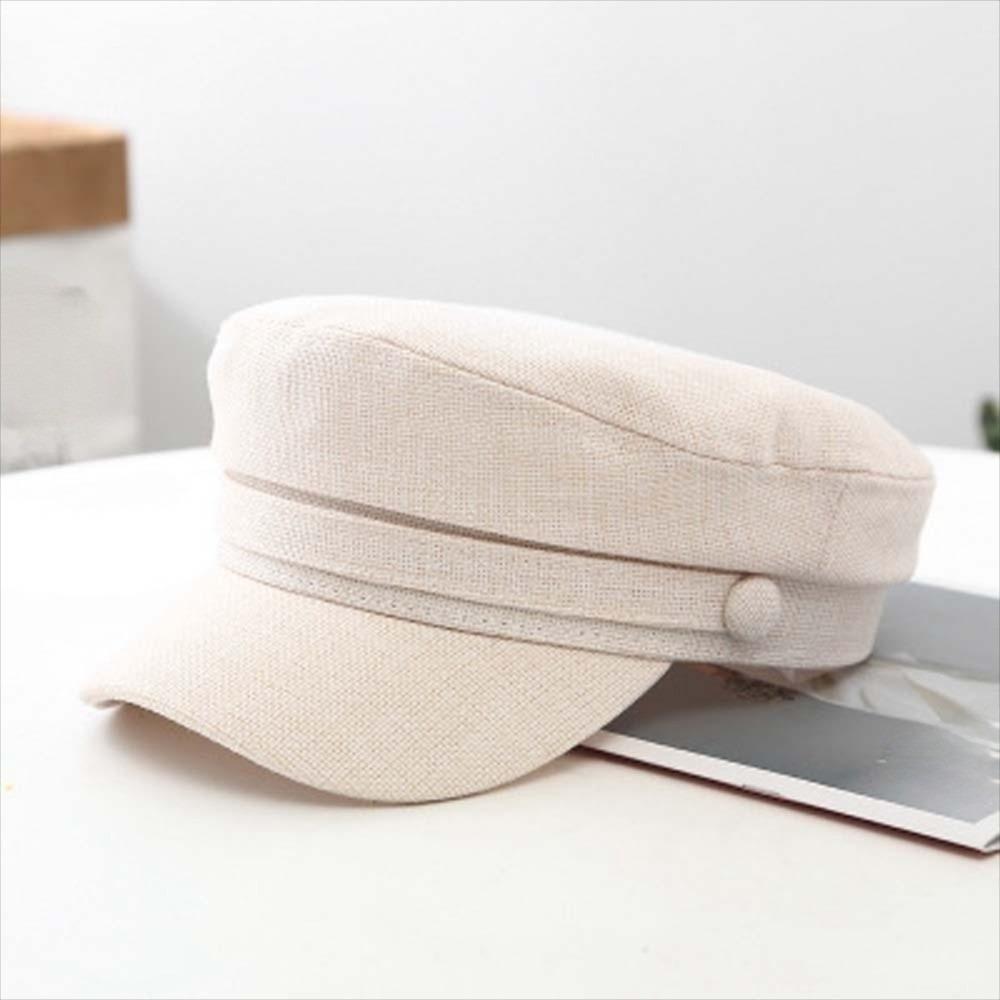 Visor Hats Fashion Octagonal Cap Cotton Linen Navy Hats Vintage Women Berets  Travel