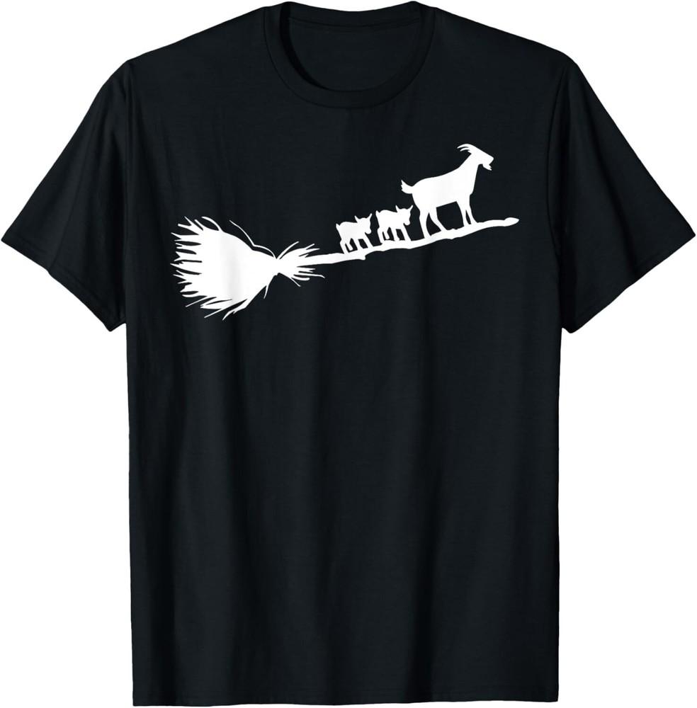 

Flying halloween goats with baby goat Tee Gift Unisex T-Shirt M