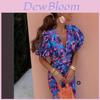 Classic Print Short Sleeve Bodycon Dress For Summer Casual Wear