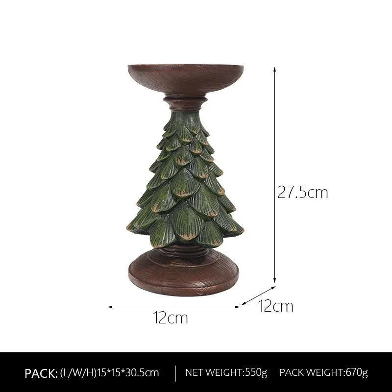 Christmas Tree Candle Holder Candlestick Household Decorations Festive Atmosphere Desktop Decoration Xmas Candle Holder