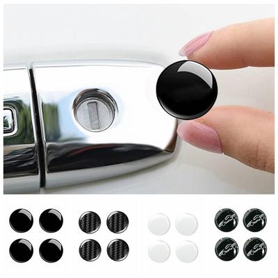 4pcs Self-adhesive Car Door Keyhole Cover Sticker Car Door Lock Keyhole Protector  Auto Accessories
