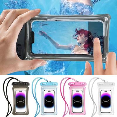 New Transparent Waterproof Phone Case Touch Screen with Lanyard Mobile Phone Cover Under 7.0 Inches Phone Pouch Swimming Diving