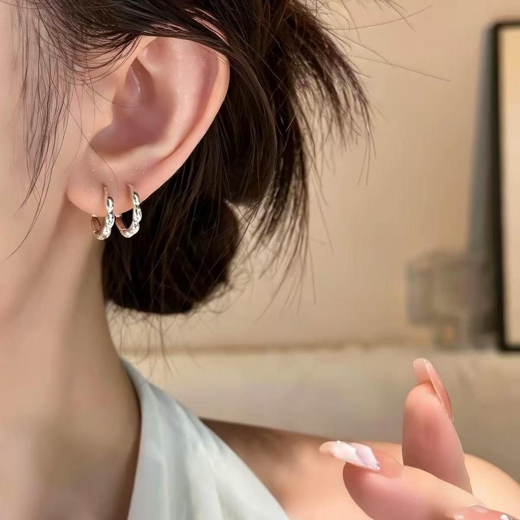 925 Sterling Silver Seven Grain Wealth Attraction Earrings for Women - High-End Niche Design