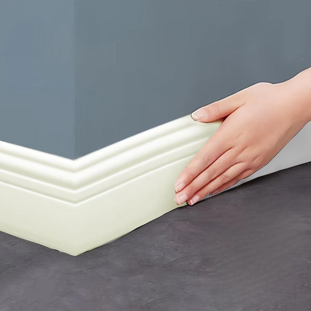 1PC 2m/78.74inch Soft Skirting Board Self-Adhesive Wall Sticker Wall Corner Floor Line Renovation Ugly Decoration Strip