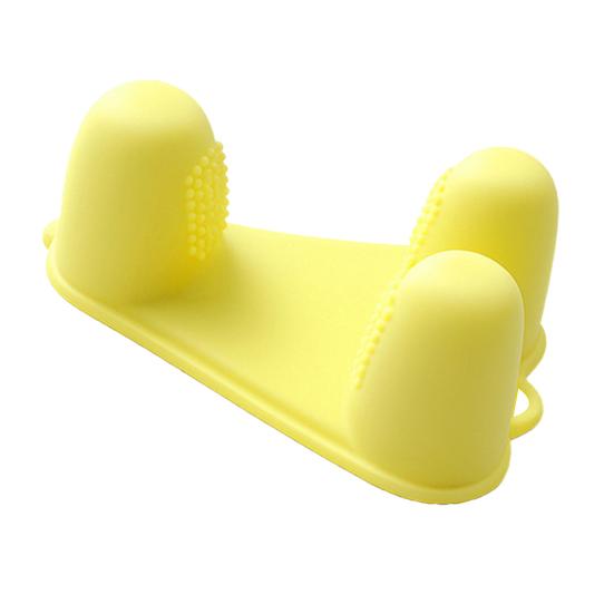 

1/3Pcs Silicone Snack Clip Food Grade Chips Nuts Cookies Finger Clamp Dirty Hands Prevention Anti-Slip Food Picking Three Finger Cot Glove