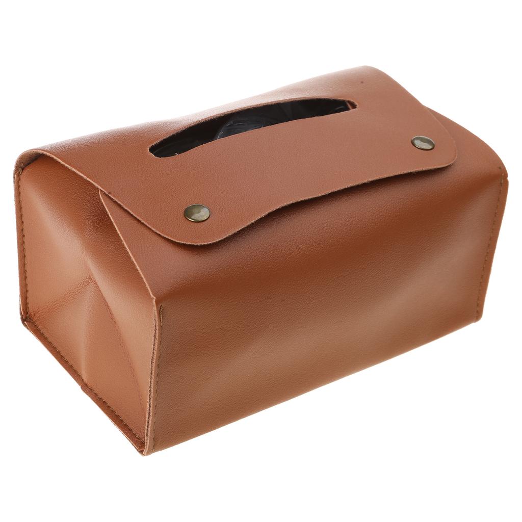 Waterproof Tissue Case PU Leather Tissue Dispenser Box Practical Paper Towel Holder Household Napkin Organiser Box