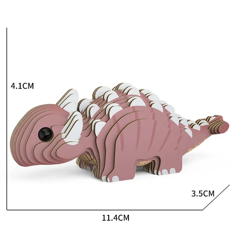 3D DIY Dinosaur Paper Puzzle Handmade Assembly Animal Stickers Interest Hand on Ability Toys Sets for Children Kids Crafts Gift