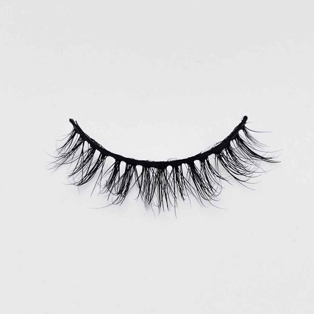 New Product 12mm Natural Mink Hair False Eyelashes European And American Eyelashes Hard Stem Short Eyelashes False Eyelashes