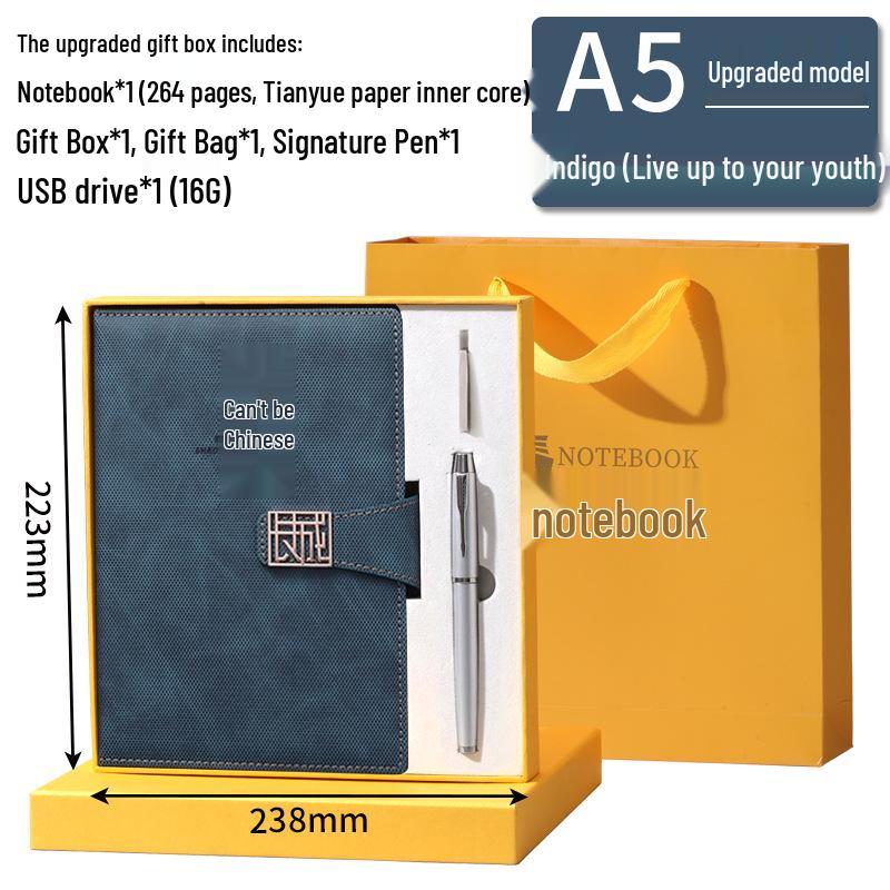 A5 Custom Strap Diary Notebook with Logo in Gift Box
