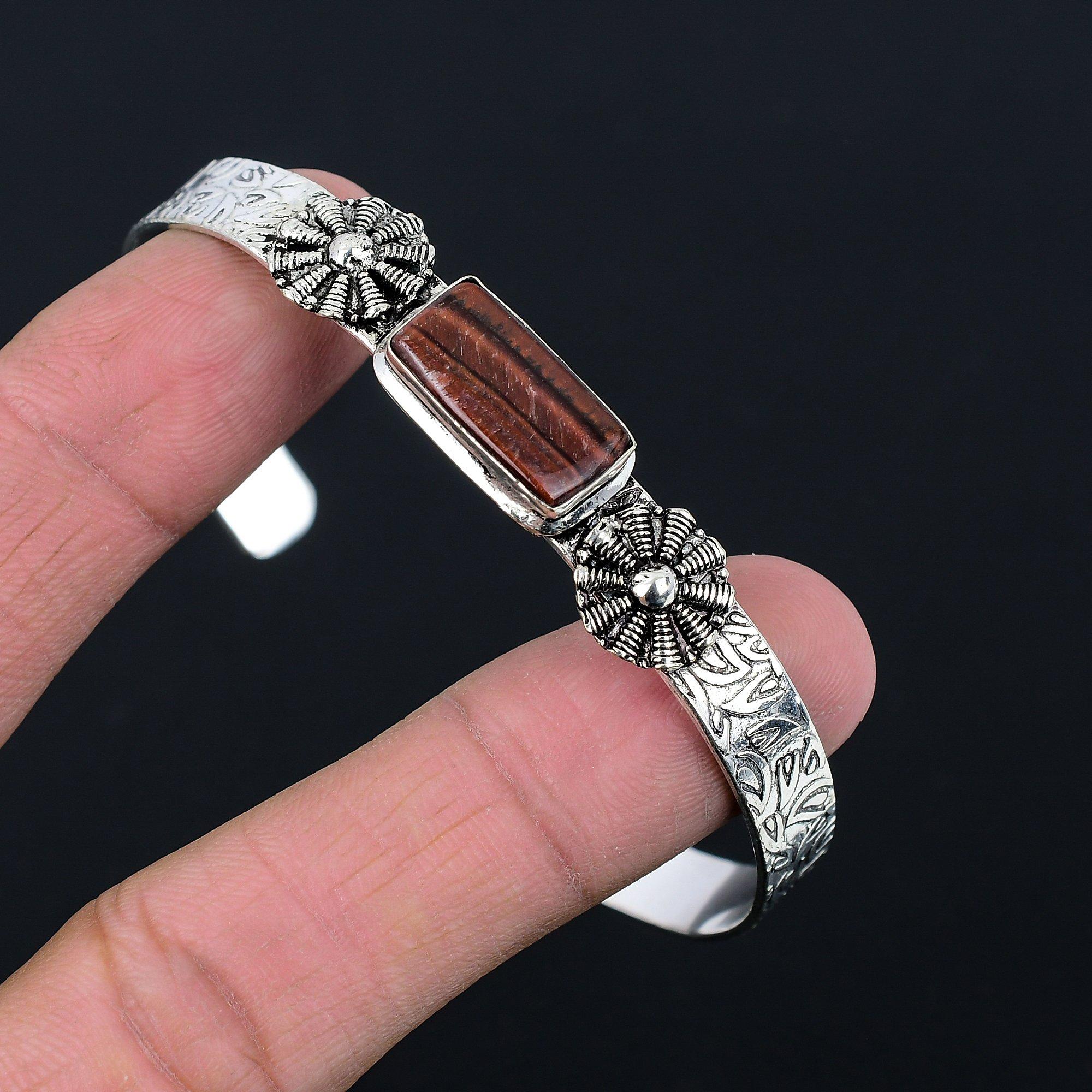 

Распродажа ко Дню дружбы Серебро 925 пробы Сакральная чакра Камень тигровый глаз Браслет для жены Adjustable