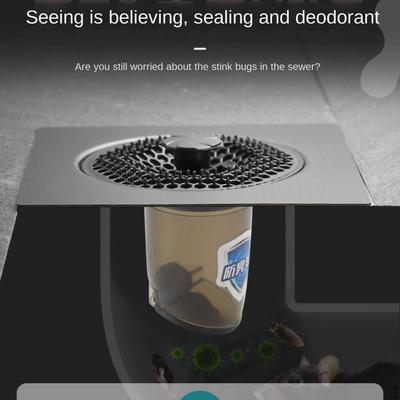 Seal Stopper Bathroom Floor Drain Insect Prevention Large Outfall Drain Cover Anti Odor Basin Drain Filter