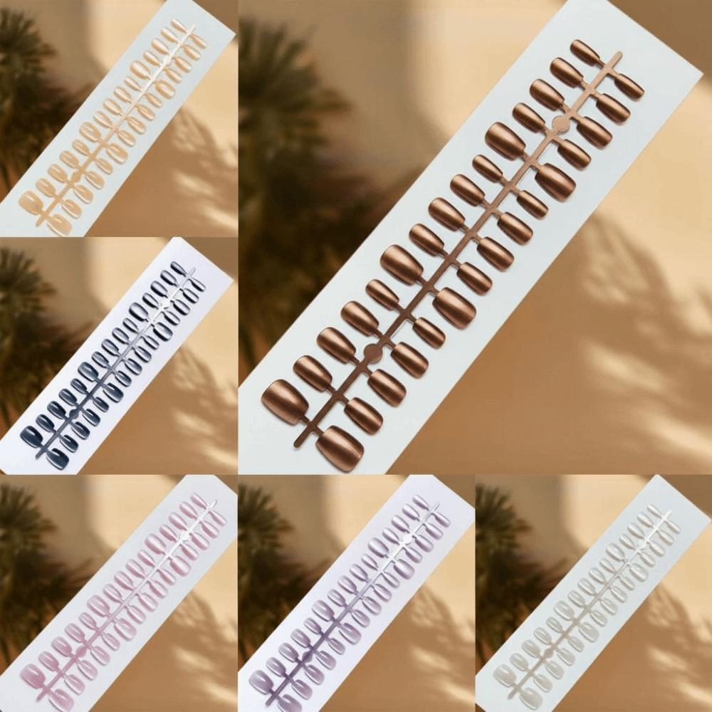 30Pcs Cat's Eye Press On Nails Full Cover Nail Tips Popular Press On Fake Nails for Nail Art
