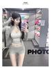 South Korea Slim Fit Pure Desire Long Sleeve Hoodie & Shorts Set for Women