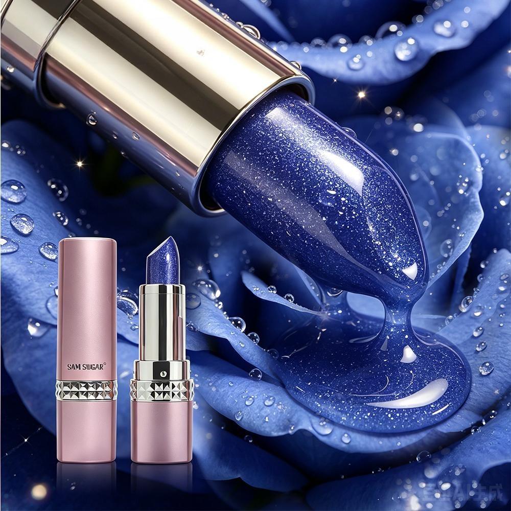 Rossetto Magico Che Cambia Colore, Balsamo Labbra Mood Scintillante Blu Che Diventa Rosa, Trucco Lucidalabbra Glitter Impermeabile Idratante A Lunga Tenuta