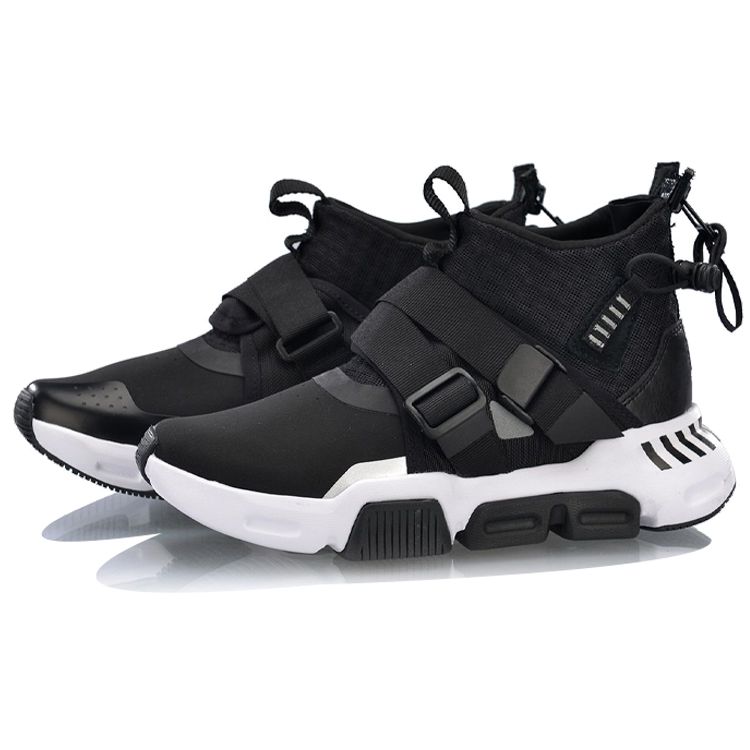 Li Ning Surviver K High-Top Casual Sneakers Women Sneakers Black AGLP046-2