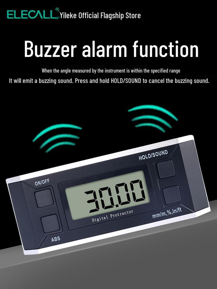 Yileke High-Precision Digital Inclinometer with Magnetic Angle Meter and Gauge Level.