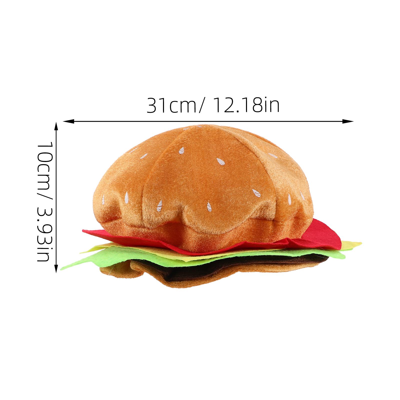 

Burger Hat Beret Party Hamburger Prop Burgers Costume Accessory Cosplay Non-woven Fabric Fast Food For Performance Hats 31.00X31.00X10.00CM