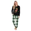 Christmas Print Crewneck Top and Jogger Pants Set Two Piece Holiday Casual Outfit