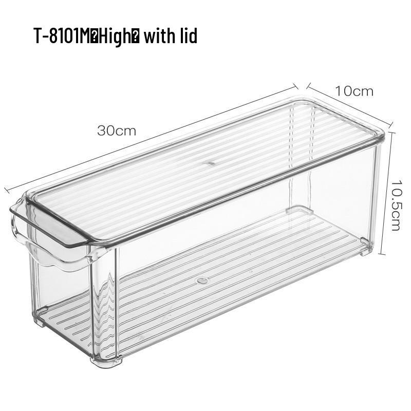 

Квадратный пластиковый штабелируемый контейнер для хранения в холодильнике - Кухонный органайзер в японском стиле для сохранения свежести