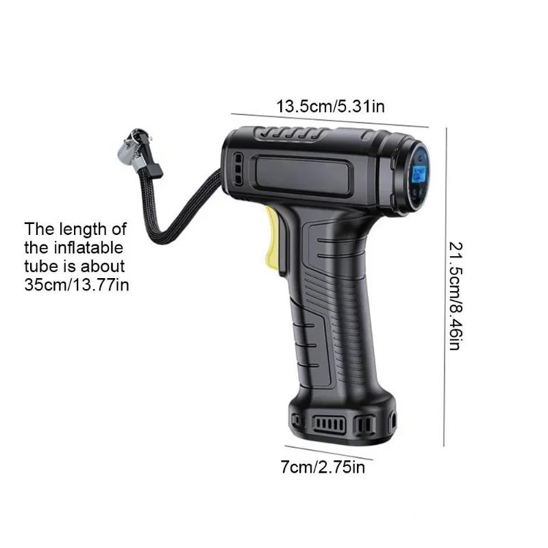 120W Car Air Pump Wireless/Wired Tire Inflatable Pump Portable Car Air Compressor Electric Car Tire Inflator For Car Bicycl Ball