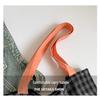 2025 Plaid Canvas Shoulder Bag - Large Capacity, Color Block, Autumn Casual Trend