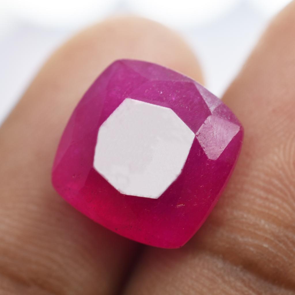 AAA+ RUBY Red Square Cushion 9.30 Ct PRECIOUS Natural CERTIFIED Loose Gemstone S-991