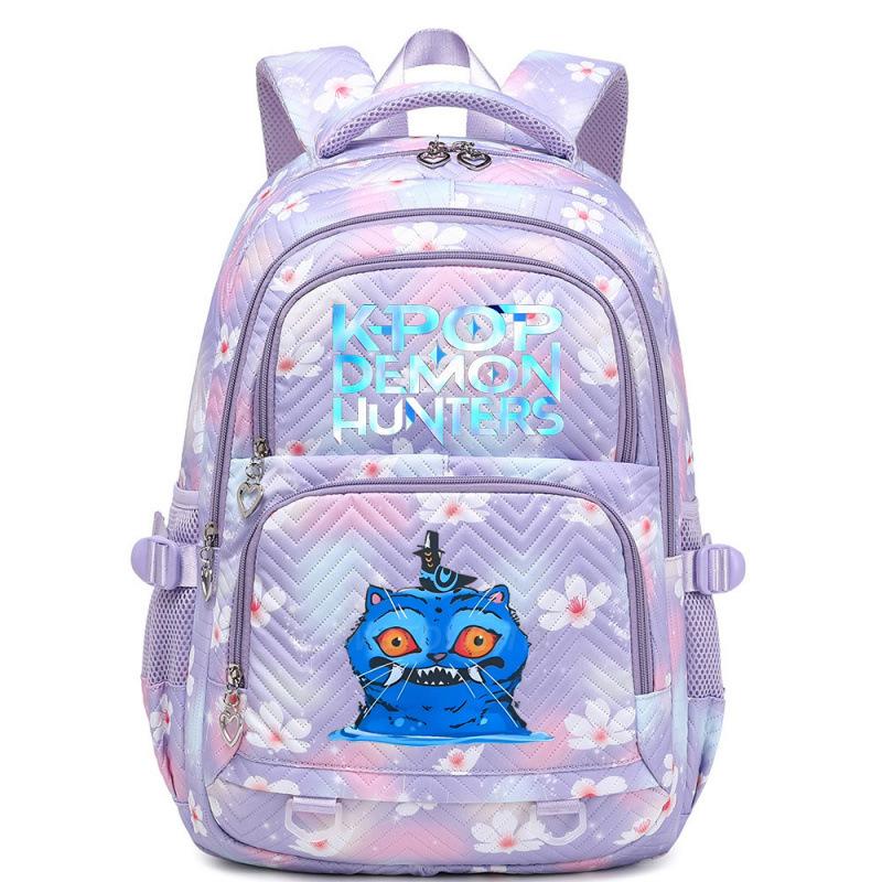KPOP Demon Hunter Girls Printed Backpack Teen Girls Student Backpack Children's Large Capacity Backpack Cute Cartoon