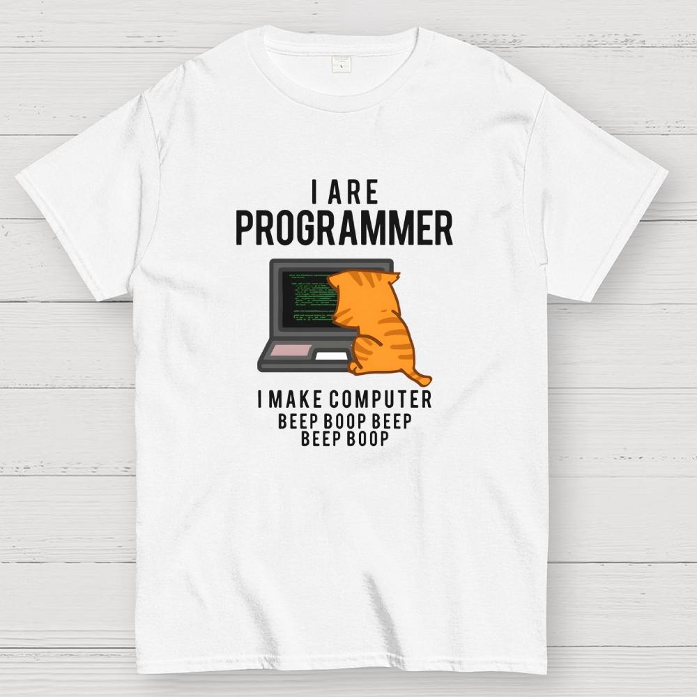 Programmer Cat Cotton Summer Casual Cool Loose T-Shirt