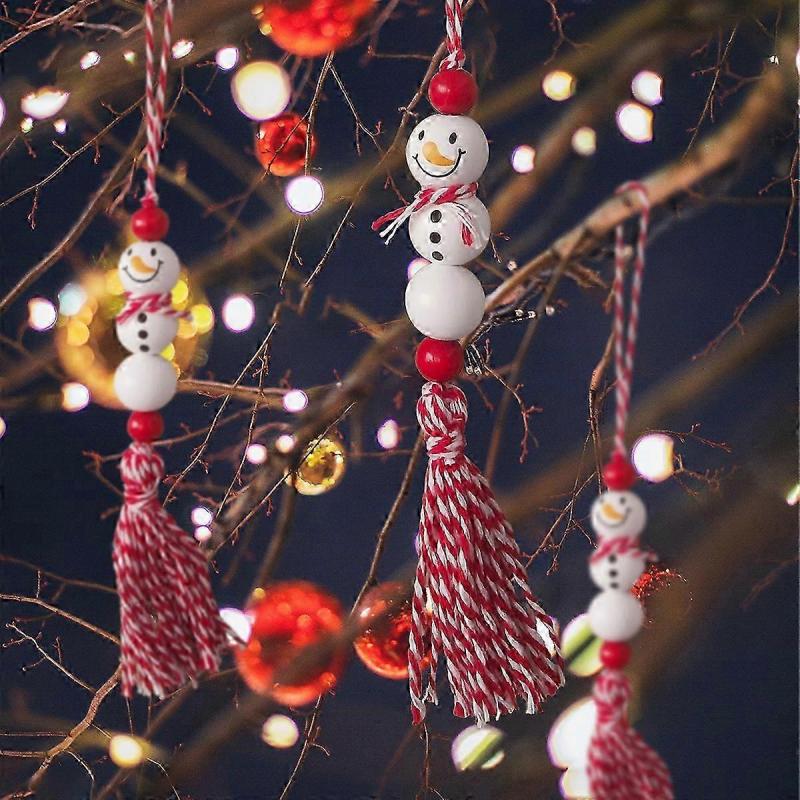 6pcs Christmas Little Snowman Tree Hanging Home Decoration Decorations Pendant Living Room Simple Home Crafts