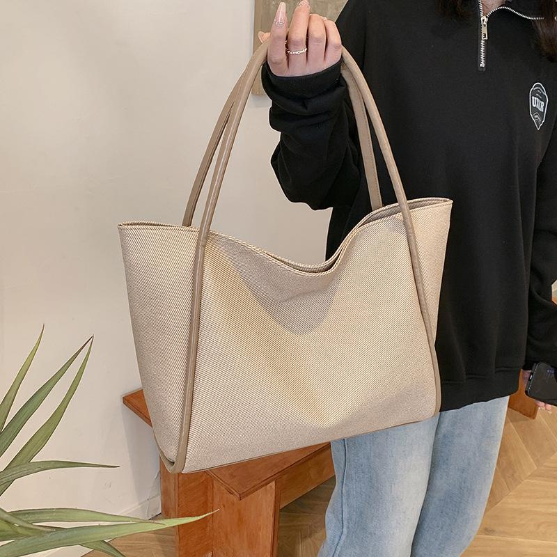 Winter new canvas tote bag shoulder women's bag portable large capacity women's backpack fashionable versatile bag