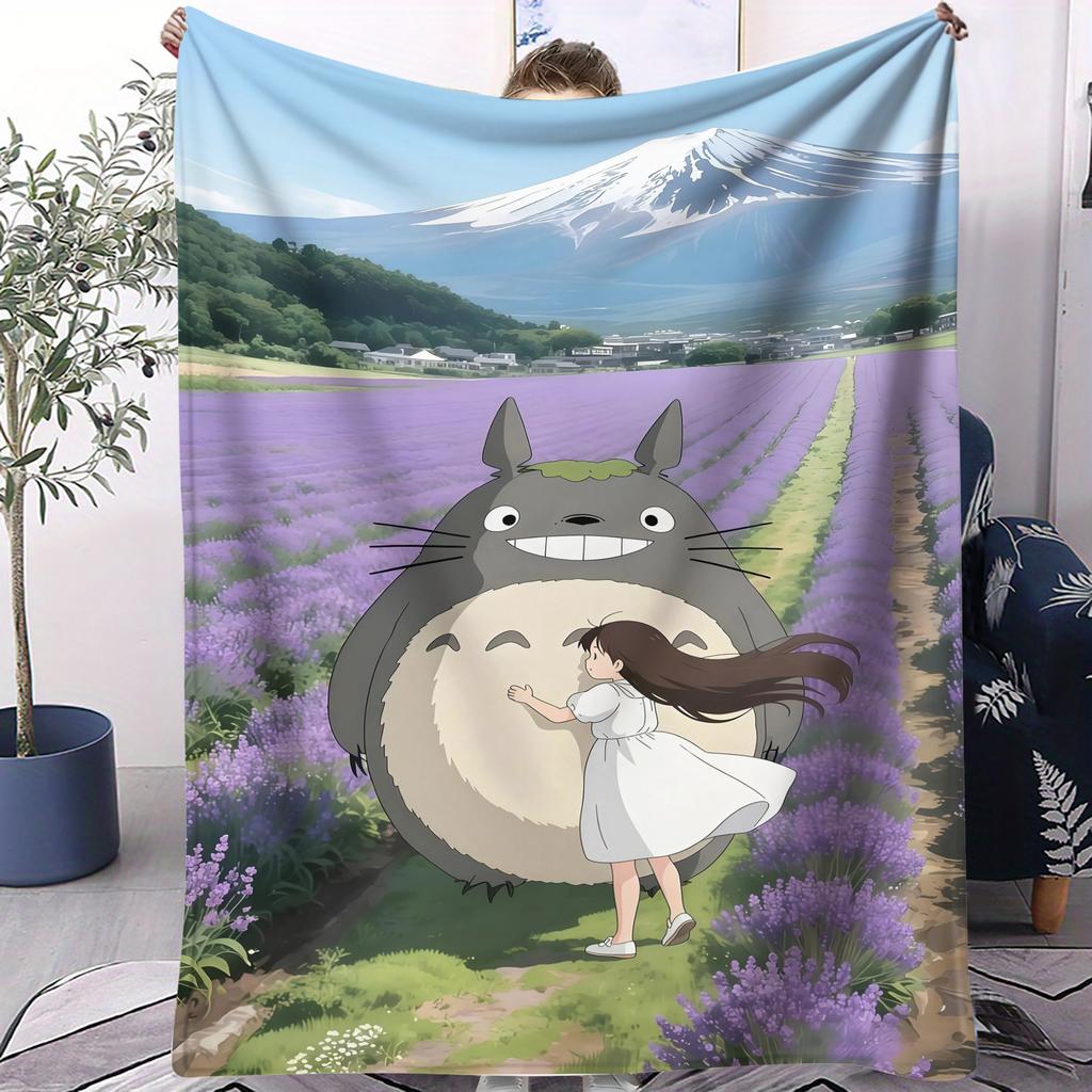 Klassische Cartoon Anime TTotoros Decke Für Büro Reisen Komfort Freizeit Camping Reise Multifunktionale Universelle Decke Ventilator Geschenk