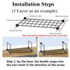 3/4/5 Layers Household Wrought Iron Multi-layer Plant stand With Four Sides Of Fence Rack Balcony Indoor Garden Flower Pot Shelf Detachable