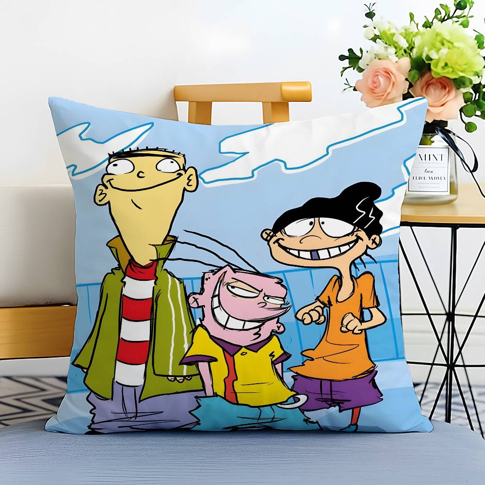 Anime E-Ed Edd N Eddy-MT Cartoon Pillow Case Printed Brushed Fleece Pillow Baby Skin-Touch Eco-Friendly Dye-Sublimat