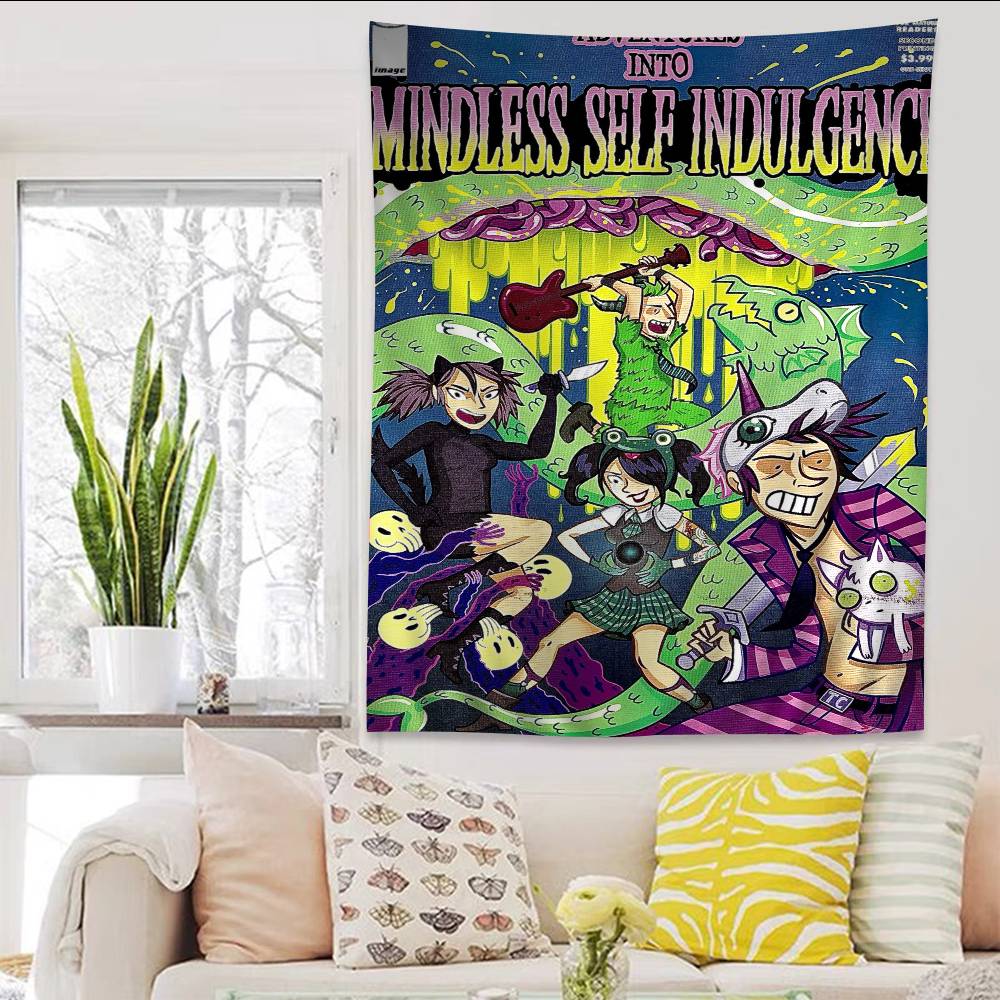 

MMindless SSelf IIndulgence Colorful Tapestry Wall Hanging Hippie Flower Wall Carpets Dorm Decor Wall Art Decor 74x94cm(29x37in)